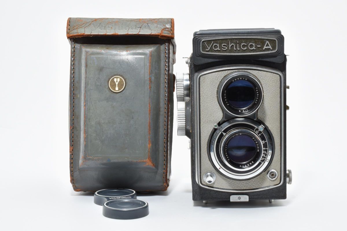 ★良品★ ヤシカ YASHICA Yashica-A Yashikor 80mm F3.5 二眼レフカメラ OB3928 #44