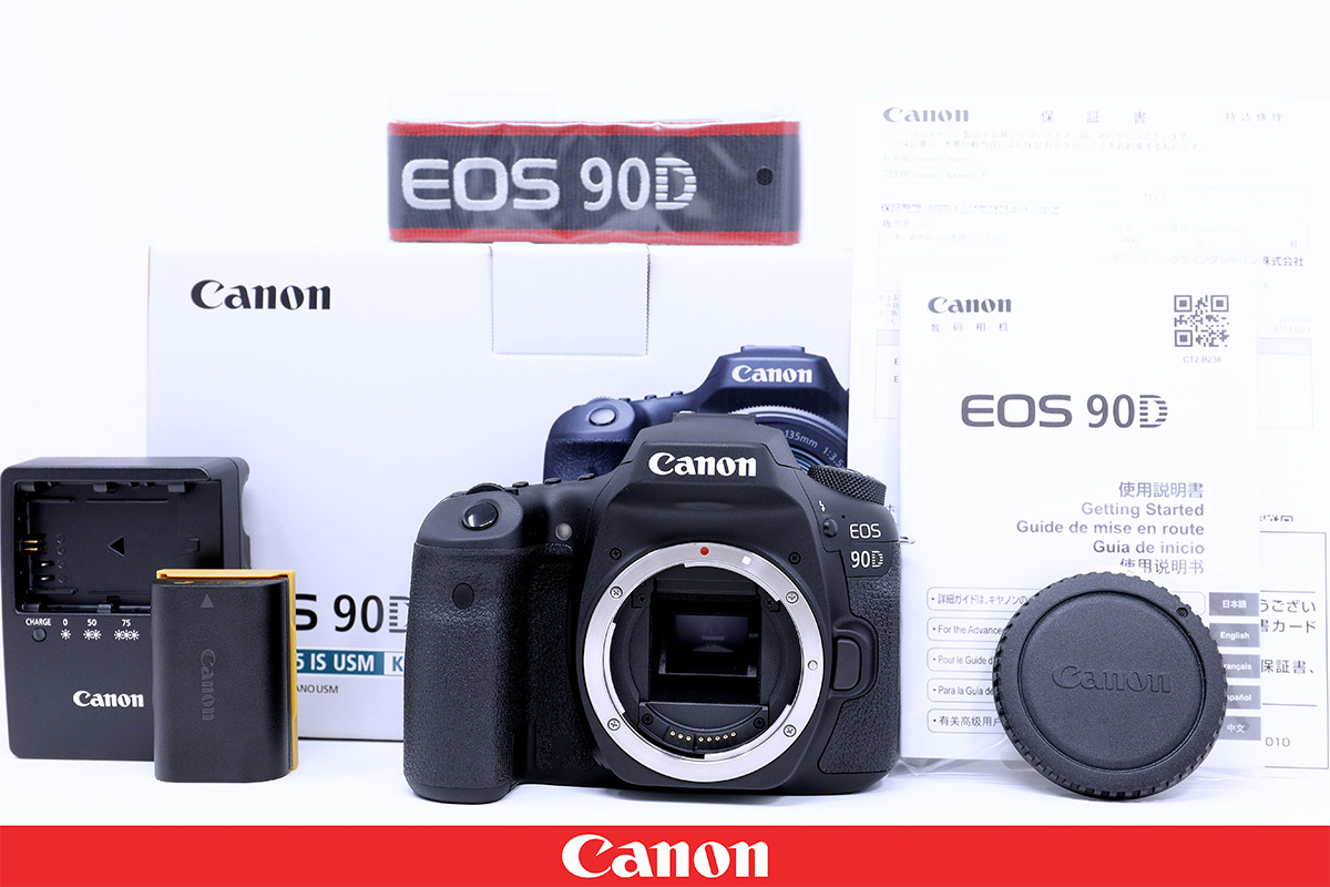 【3千ショット極上美品】Canon キャノン EOS 90D ボディ◇元箱完備★3250万画素CMOSセンサーと映像エンジンDIGIC 8による高画質★