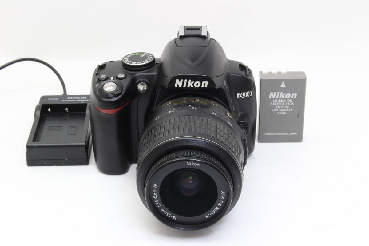 B+(並品) Nikon ニコン D3000 AF-S NIKKOR 18-55mm VR レンズキット 初期不良返品無料 2-179
