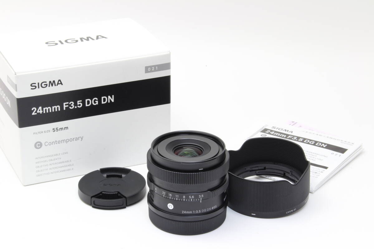 AA (極上美品) SIGMA シグマ Contemporary 24mm F3.5 DG DN Lマウント 初期不良返品無料 3-117
