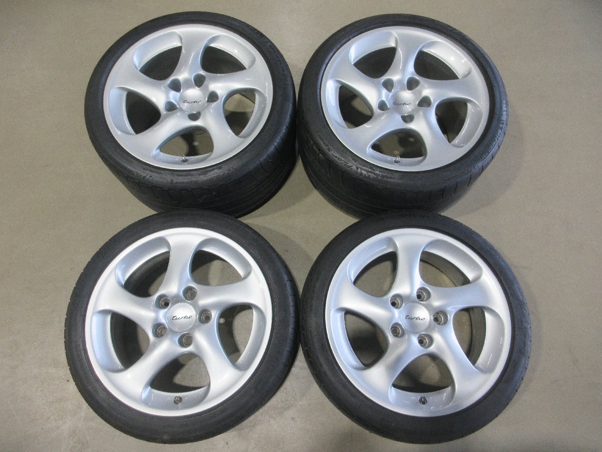 ■18インチ 純正アルミホイール タイヤ / ポルシェ911(966型) カレラ4S ターボ / 18X8J＋50 18×11J＋45 / 5H PCD130 / 4本 / タイヤおまけ