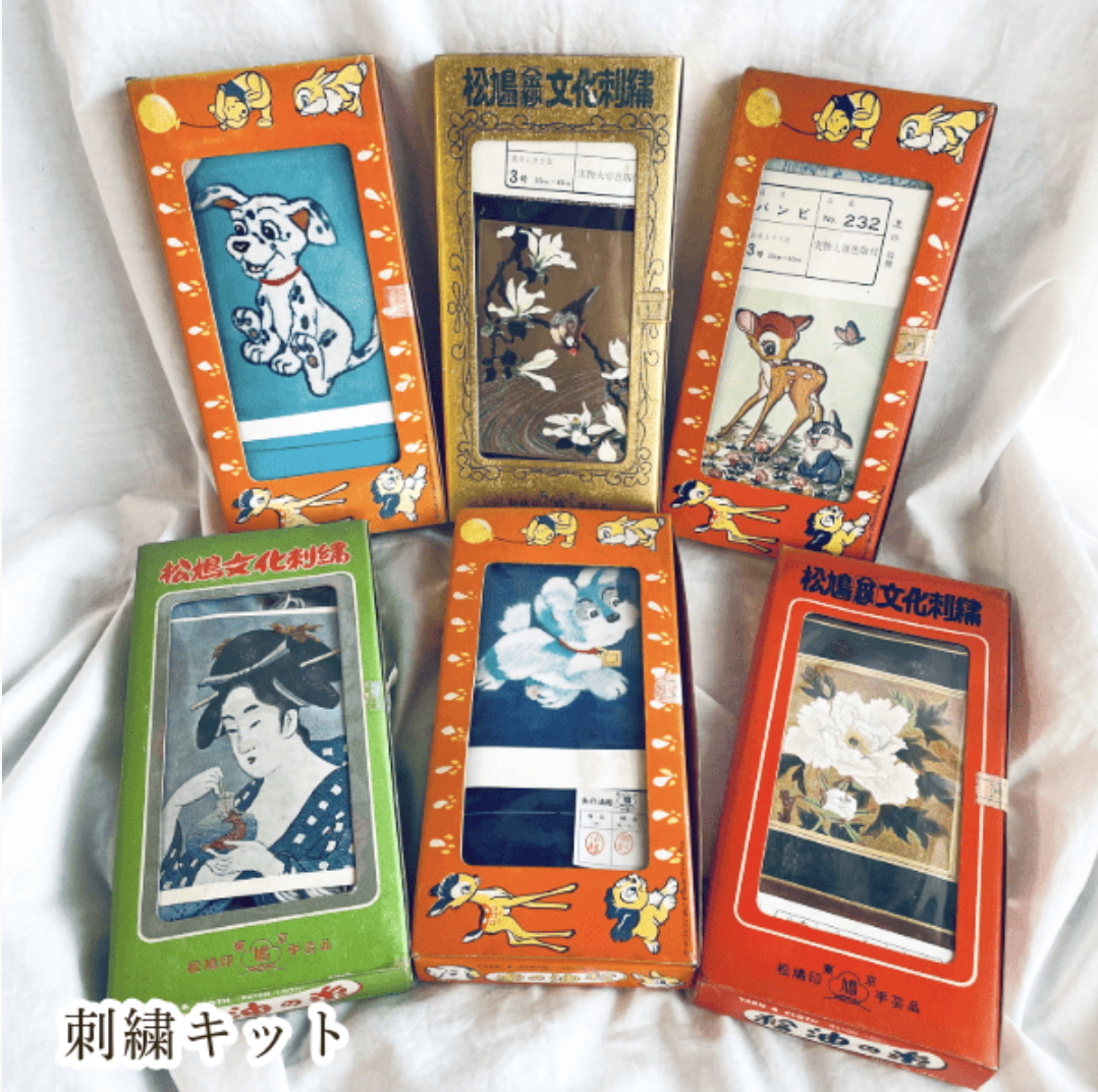 バラ売り松鳩文化刺繍キット ディズニー刺繍キット　在庫AEFHIJKLから選択　アンティークデットストック昭和レトロ 手芸品ビンテージ雑貨 