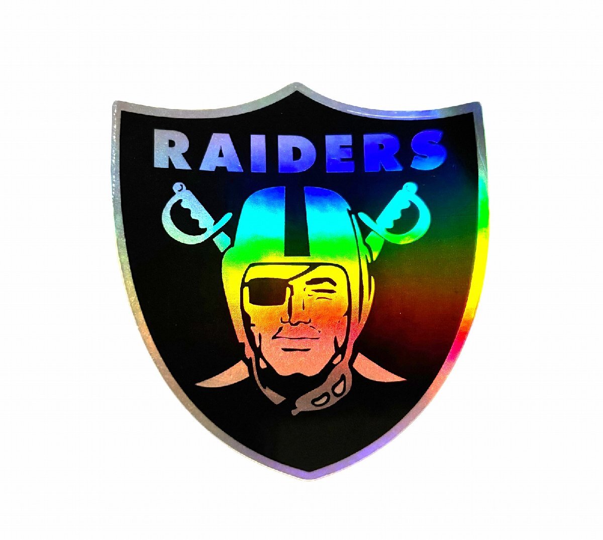 オークランド・レイダース(NFL)チームロゴ・ステッカー(ホログラム)［sth-NFL029］