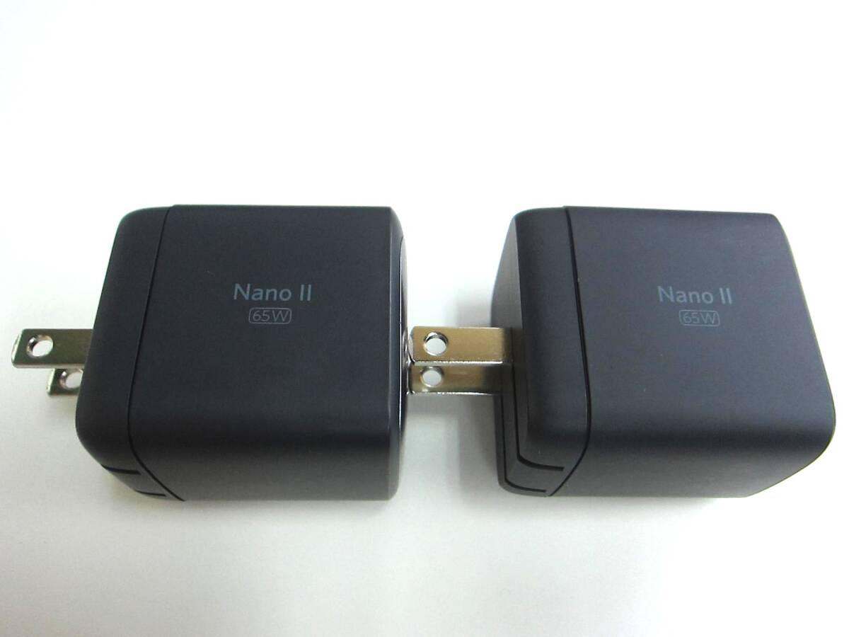 3E321EZ6◇ANKER アンカー A2663　Nano II 65W 急速充電器 電源アダプタ PSEマークあり 2点セット 動作品◇中古
