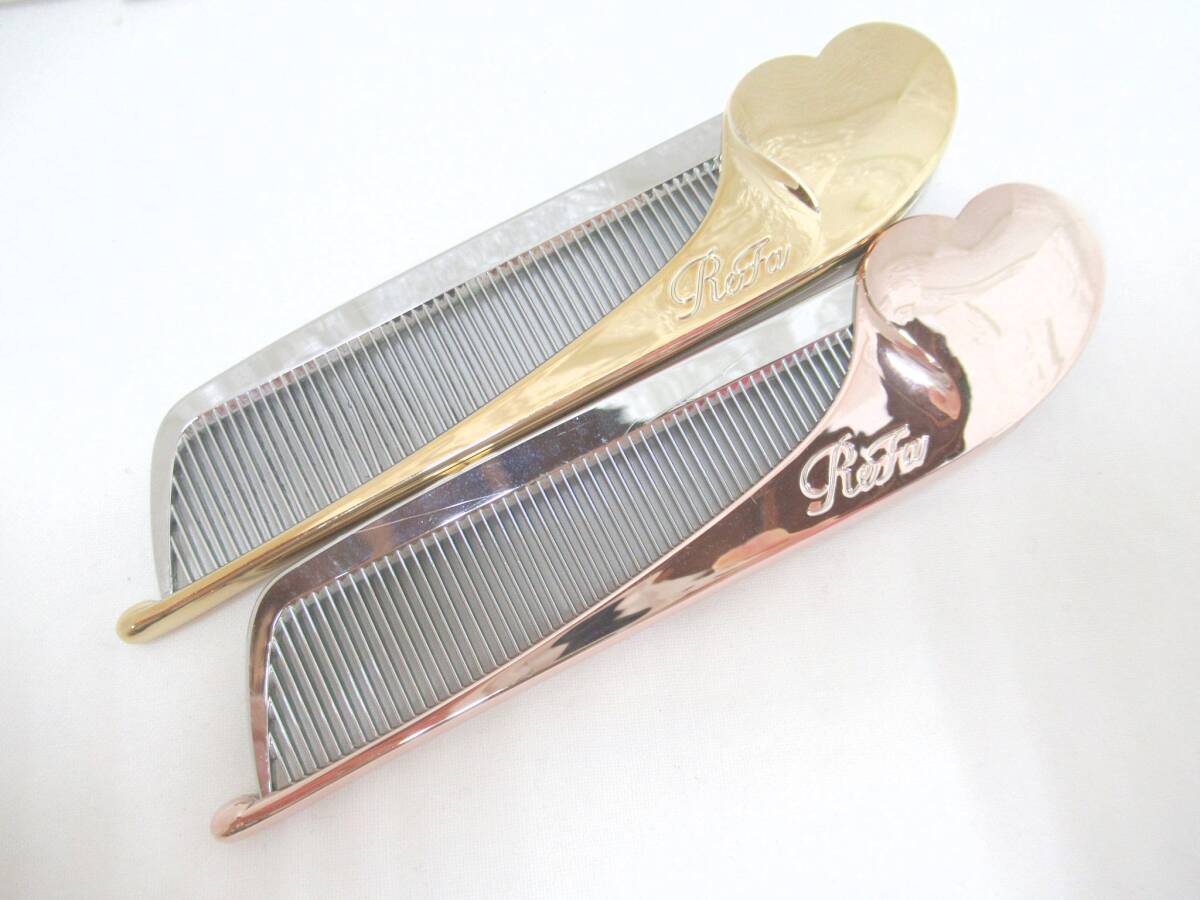 3J154MZ8◇ReFa リファ ハートコーム ヘアコーム　アイラ ゴールド　ローズゴールド　2点セット◇中古品