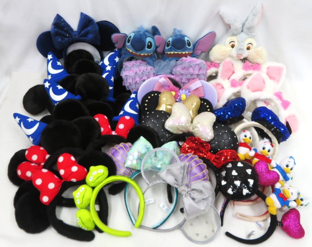 3S259MZ8◇Disney ディズニーリゾート ミニー/ミッキー/ドナルド/マリー/スティッチ等 カチューシャ 計30点◇中古