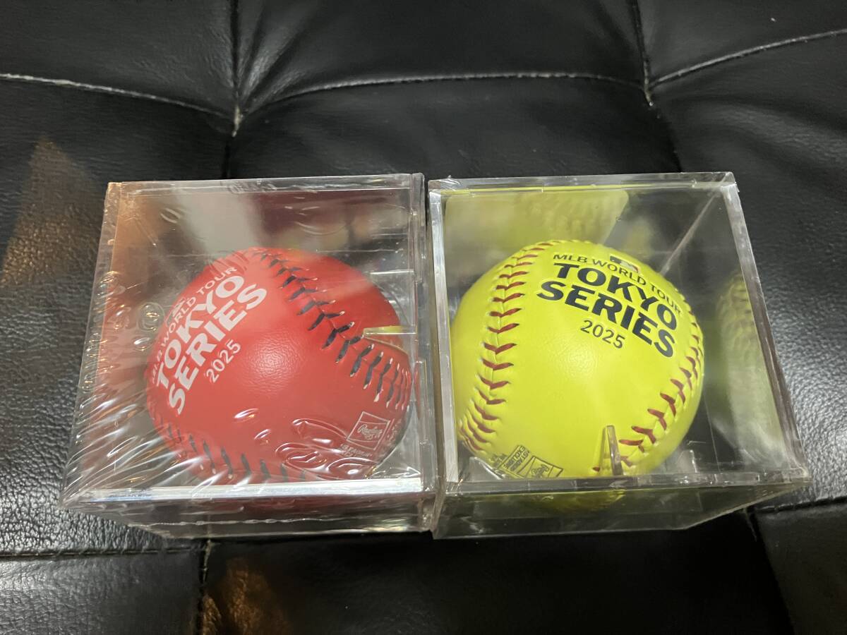 MLB WORLD TOUR TOKYO SERIES 2025 レプリカボール　レッド　イエロー ２個セット