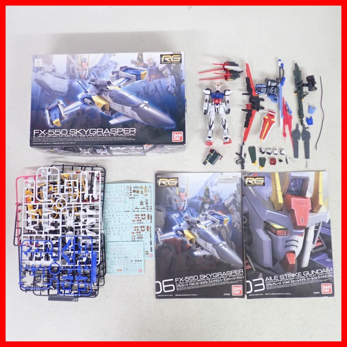組立済 バンダイ RG 1/144 エールストライクガンダム 等 まとめて計2点セット GUNDAM 機動戦士ガンダムSEED BANDAI プラモデル【10