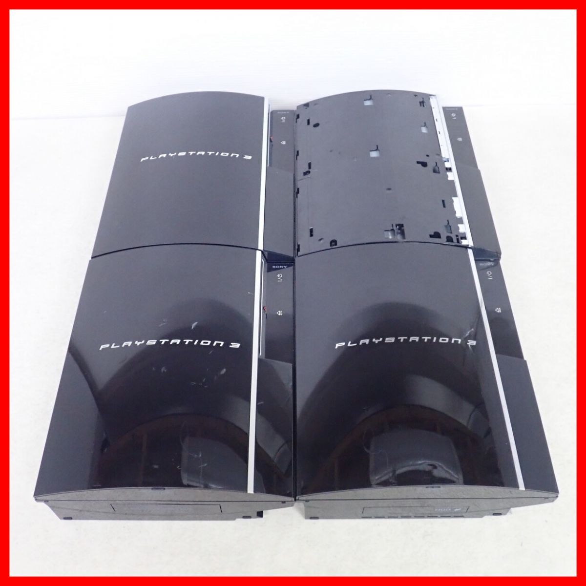 PS3 プレステ3 本体のみ CECHA00 3台/CECHH00 1台 まとめて4台セット PlayStation3 SONY HDDなし 起動/読込 不可 ジャンク【40
