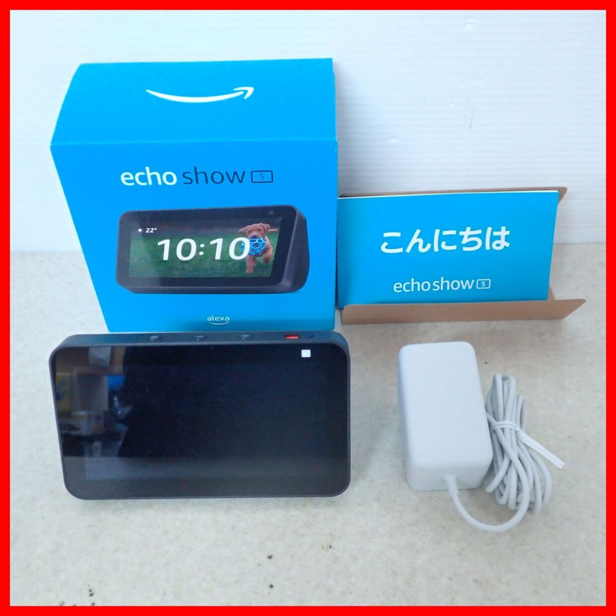 スマートスピーカー alexa アレクサ echo show5 第2世代 箱付き 通電のみ確認【20