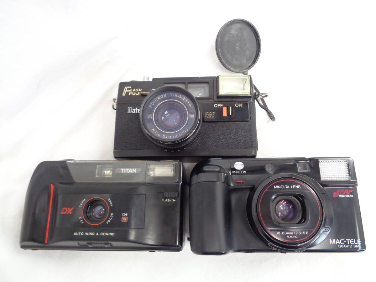 ★送料500円 FUJICA FLASH Date・MINOLTA MAC-TELE・TITAN C-2000 3台まとめて ジャンク品☆彡