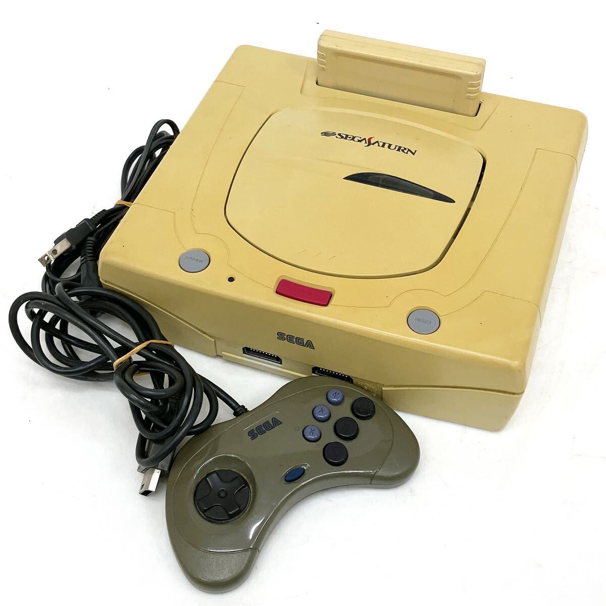 SEGA セガ HST-3220 SEGA SATURN セガサターン ゲーム機 コントローラー付 通電確認済 alpひ0318