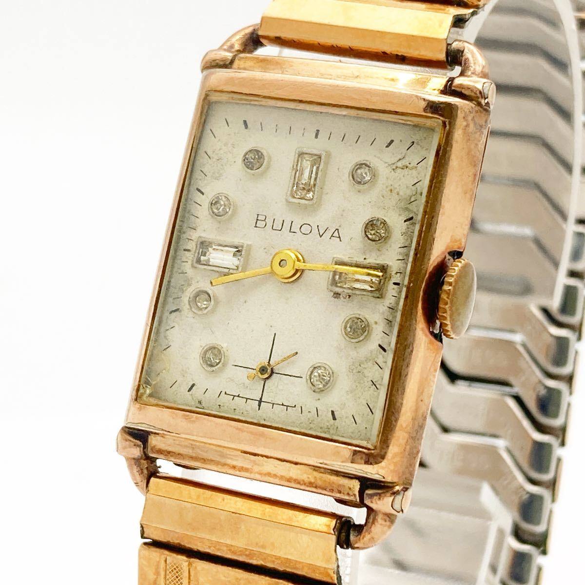 BULOVA 1940年代 ブローバ Cal.7AP スモセコ 手巻き 21石 アンティーク腕時計 稼働品 alpひ0317