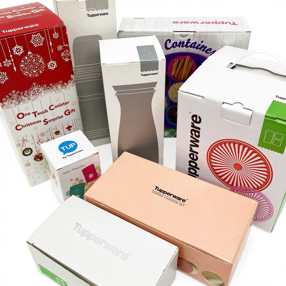 未使用保管品 Tupperware タッパーウェア ギフト 8点セット まとめて 保存容器 ボトル alp梅0310