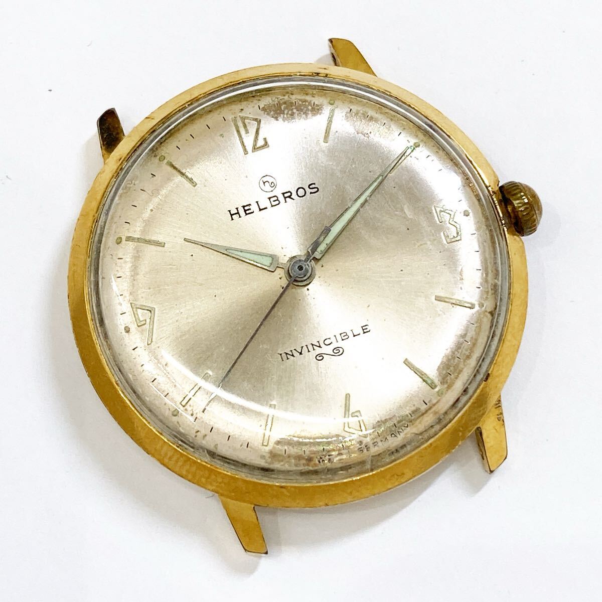 HELBROS ヘルブロス INVINCIBLE 手巻き ヴィンテージ 腕時計 稼働品 alpひ0317