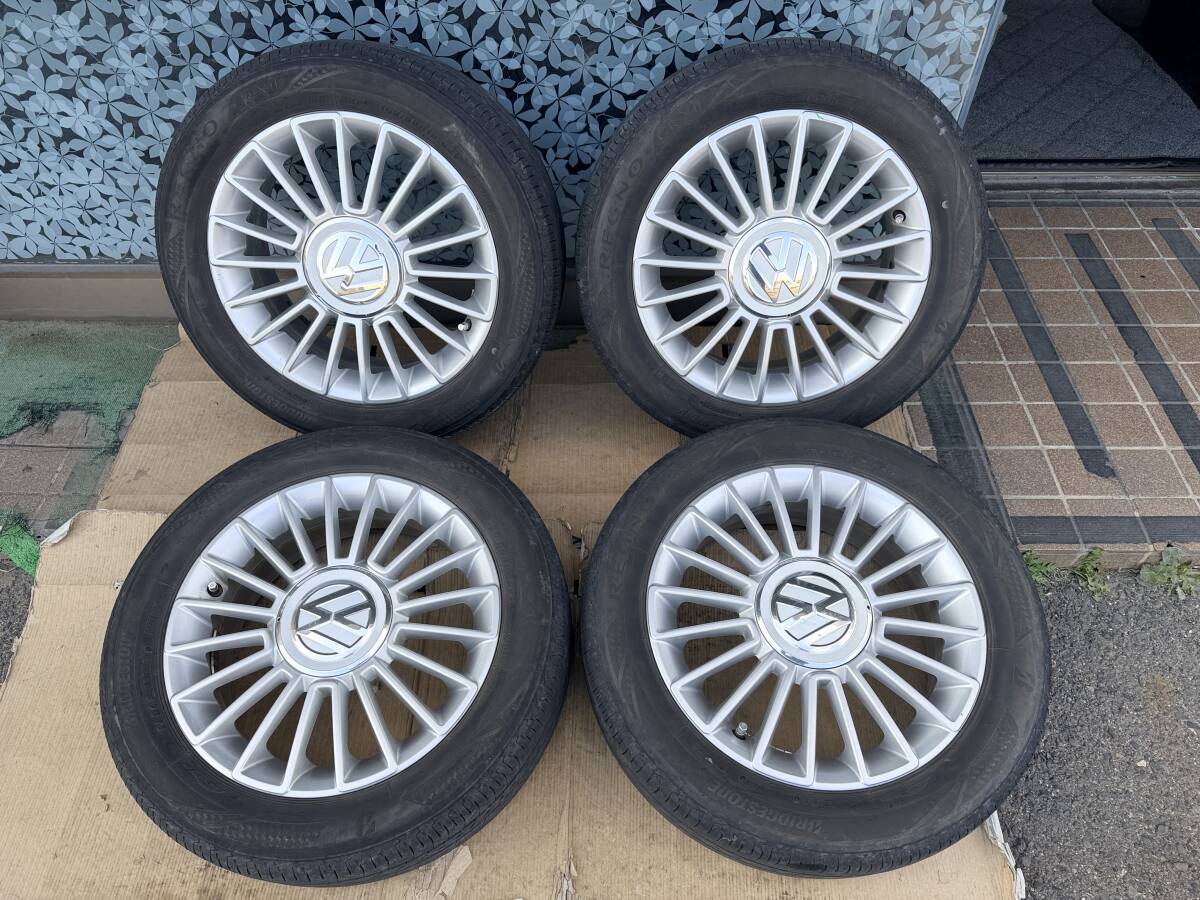 VW フォルクスワーゲン 純正 15インチ 5.5J +41 PCD100 4穴/BS REGNO 185/55R15 2021年製 4本セット #711-1