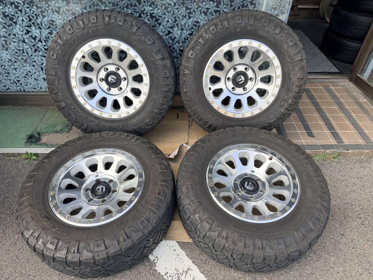 FUEL 17インチ 8.5J +7 139.7 6穴/NITTO RIDGE GRAPPLER LT265/70R17 121/118Q 10PR 2019年製 4本セット #714-4