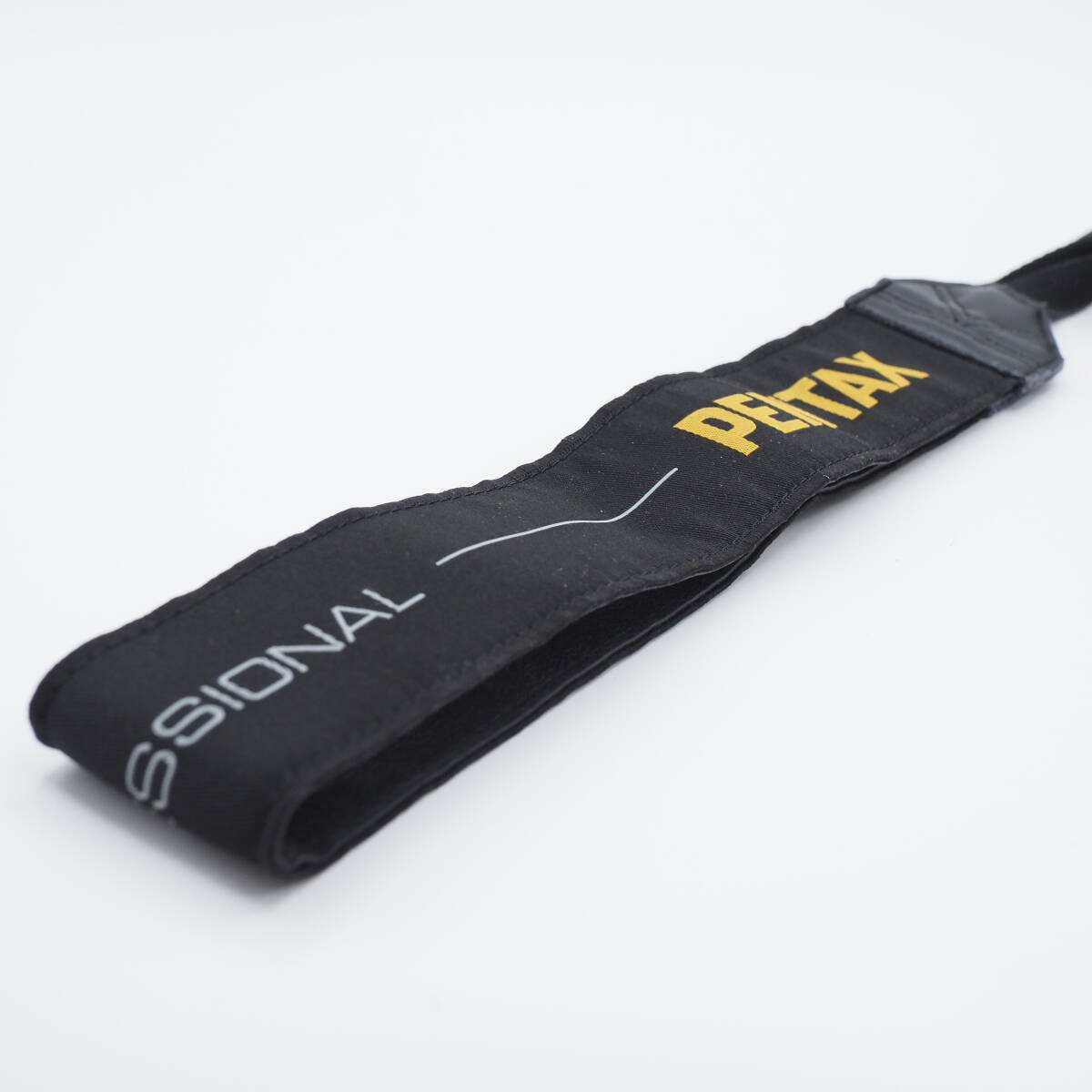 PENTAX ペンタックス professional ブラック 黒金色文字 カメラストラップ プロフェッショナル 外観極上 #3024