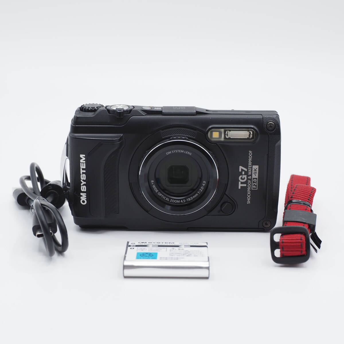 ショット数5,002回 OM SYSYTEM オリンパス Tough TG-7 ブラック コンデジ 極上品 #3026