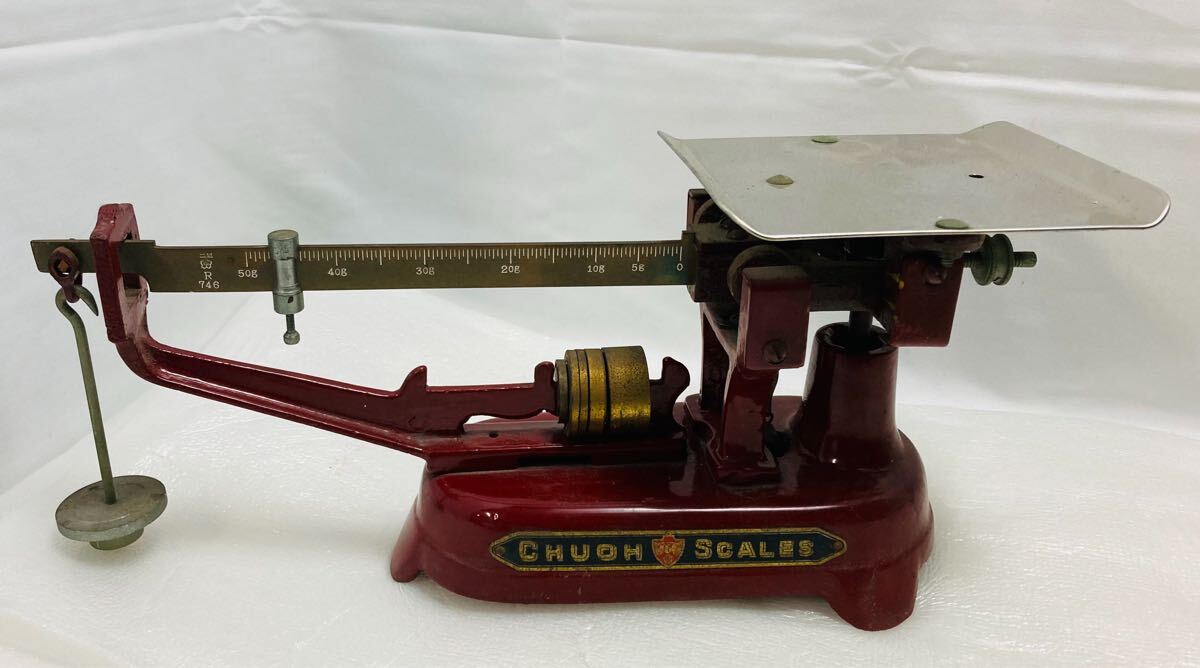 D642 上皿竿秤 秤 はかり アンティーク レトロ インテリア 計量器 中古品