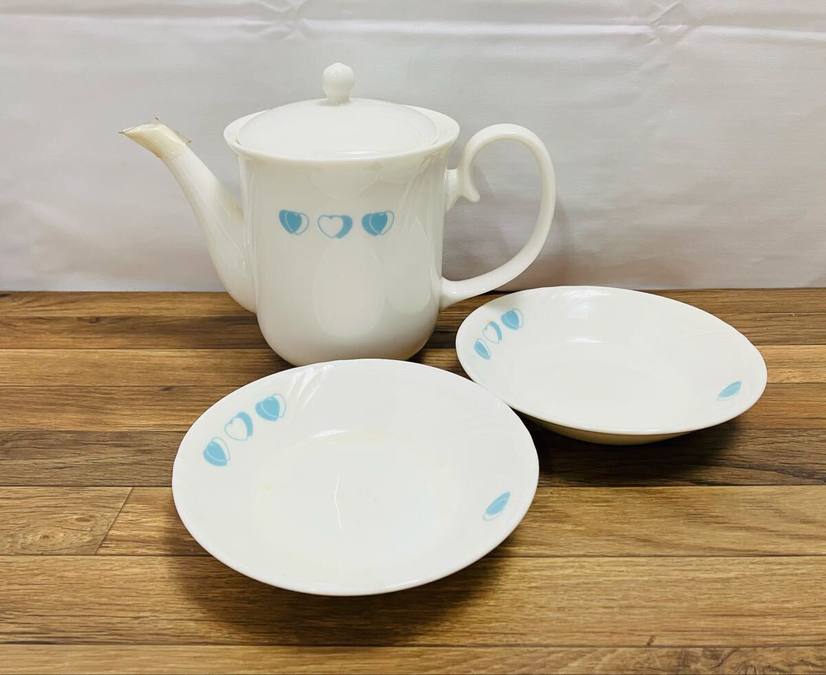 E244 ティファニー　ポット＆ソーサー 食器 ティーポット 茶器 ソーサー ポット洋食器　TIFFANY&Co.