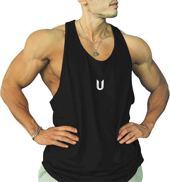 Y065 タンクトップ メンズ 黒 Lサイズ トレーニングウェア 未使用