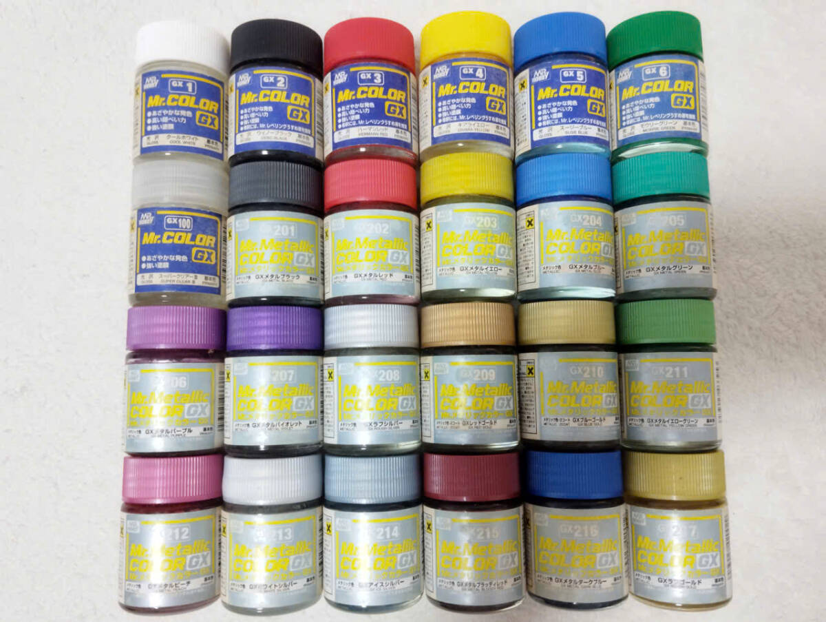塗料 Mr. COLOR GX + METALLIC COLOR GX メタリックカラー 24本セット