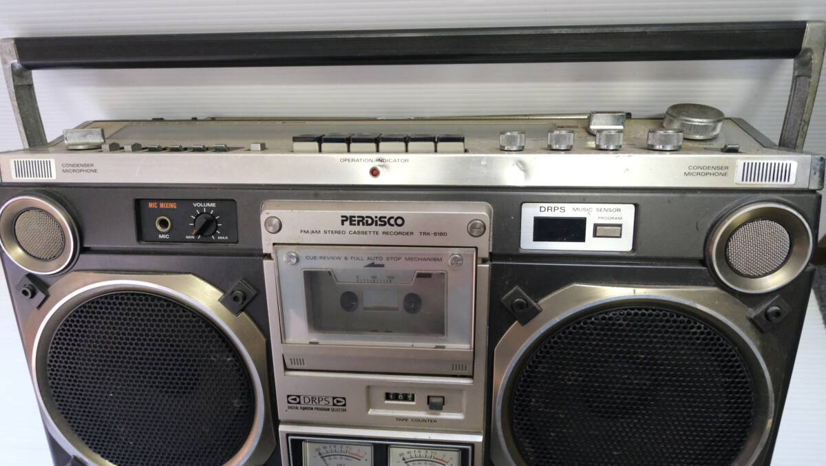 HITACHI ラジカセ TRK-8180 PERDISCO FM/AM ステレオカセットレコーダー 
