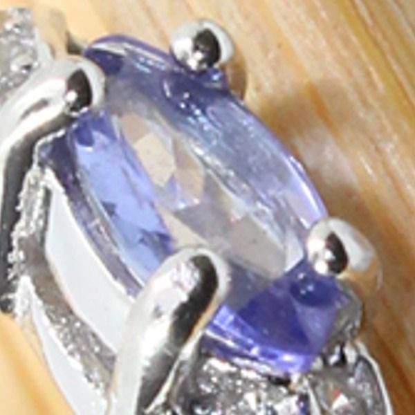 天然タンザナイト シルバーリング、3*6mm、ナチュラル　□Co6283