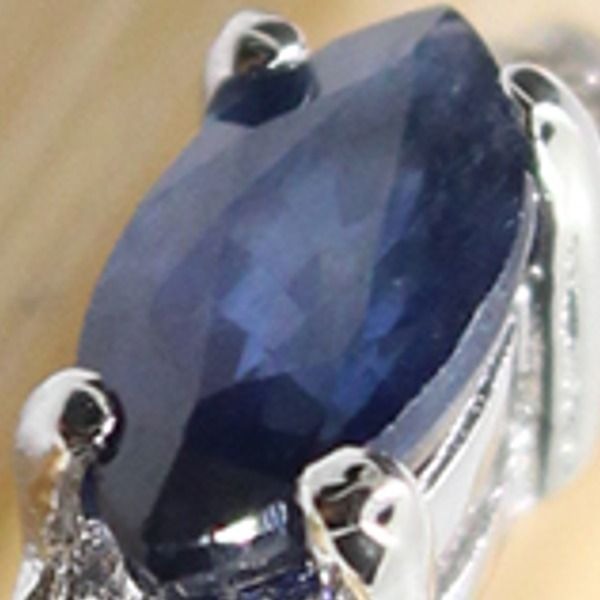 天然サファイアリング 、3*6mm、ナチュラル　□Co8275