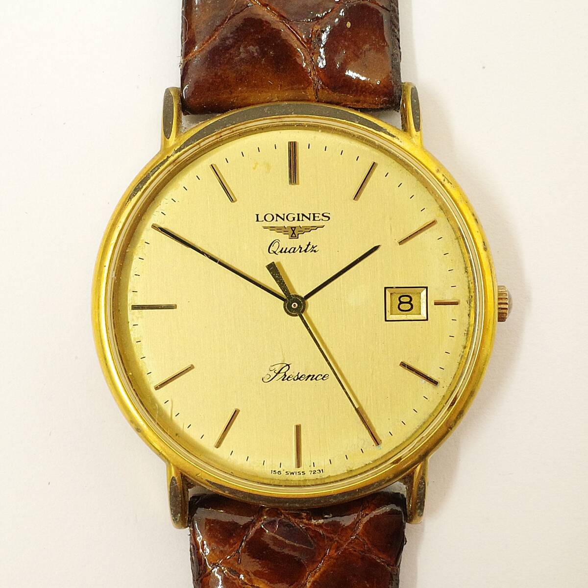 LONGINES ロンジン Presence プレザンス ゴールド 腕時計 QZ クォーツ メンズ