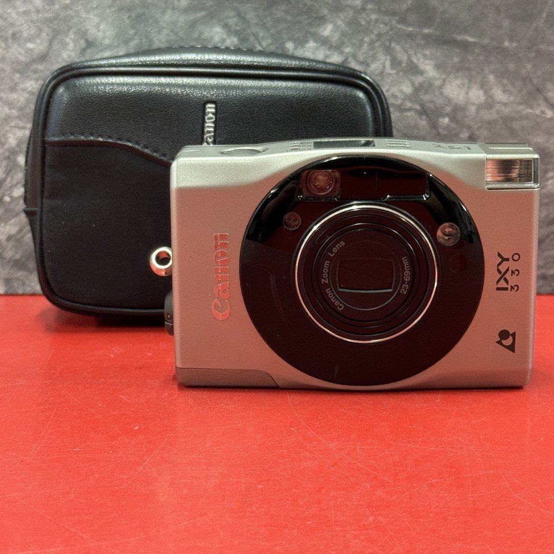 1円～　 Canon　IXY 330　ケース付 　シャッター・ フラッシュOK　キヤノン　コンパクトカメラ　フィルムカメラ　APSカメラ