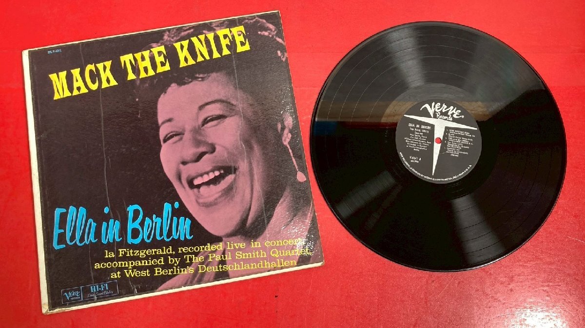 【レコードコレクター放出品】 LP　ジャズ　エラ・フィッツジェラルド　Ella in Berlin　Mack the Knife　MGV 4041　ライヴ盤　US盤