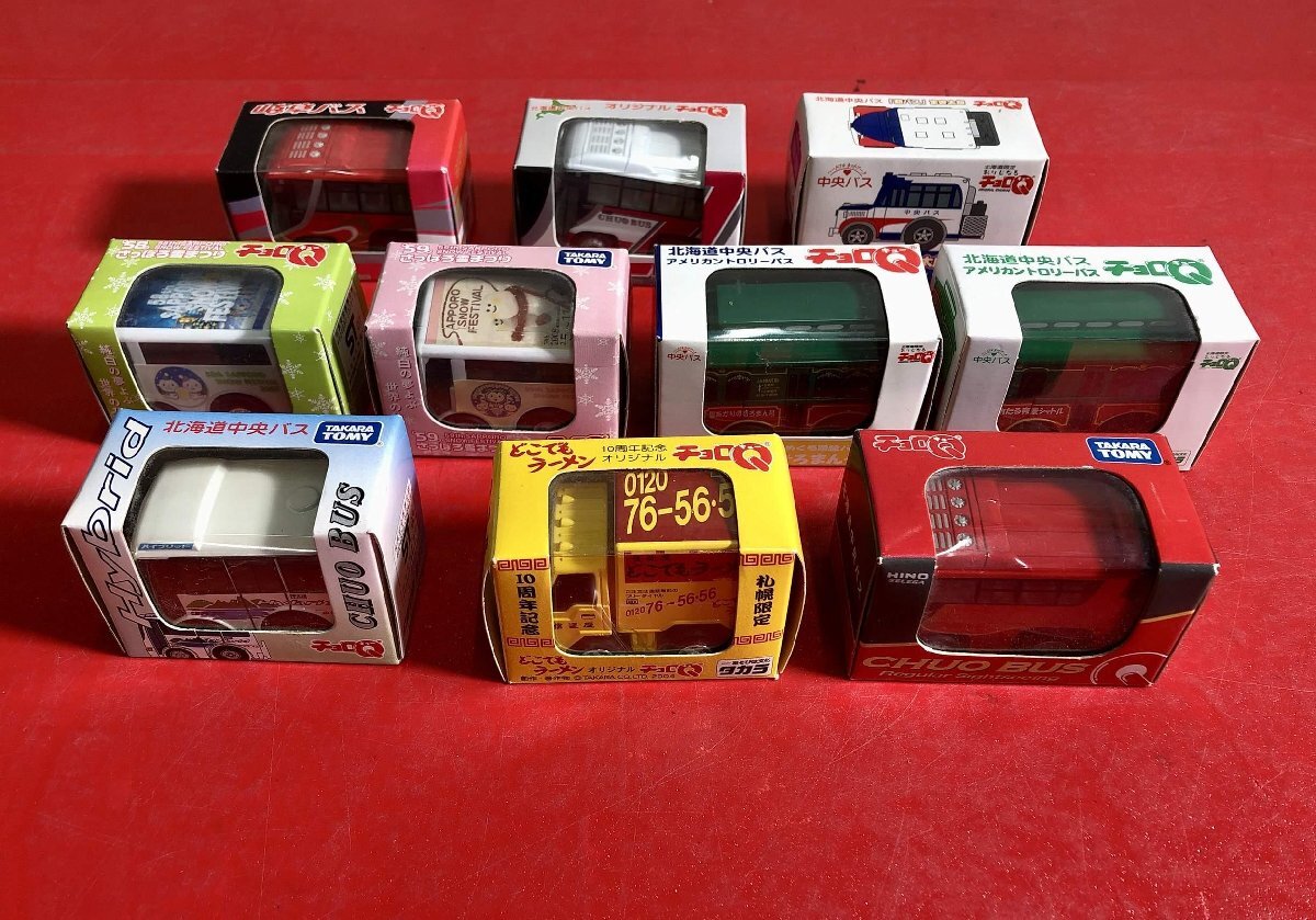 1円～　未使用　タカラ　チョロQ　バス　自動車　10点　まとめ売り / どこでもラーメン / さっぽろ雪まつり / アメリカントロリーバス
