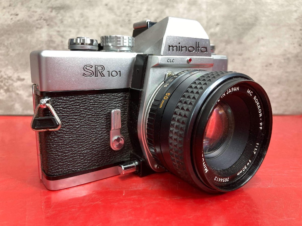 1円～　minolta　ミノルタ　SR101　MC ROKKOR-PF 1:1.7 f=50mm　一眼レフ　フィルムカメラ　シャッターOK