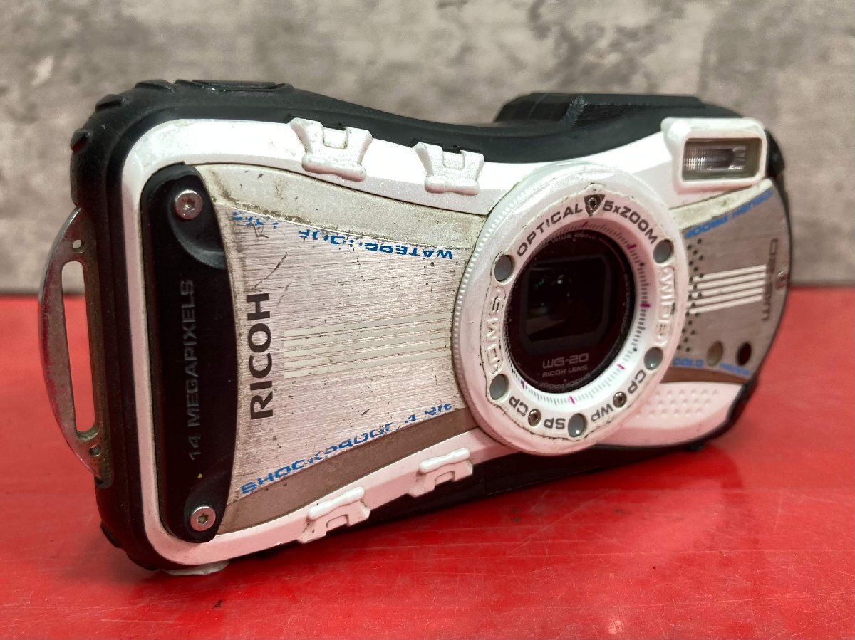 1円～　RICOH　リコー　WG-20　WIDE28mm　防水　防塵　耐寒　耐衝撃　タフネスモデル　コンパクト　デジタルカメラ　現状品