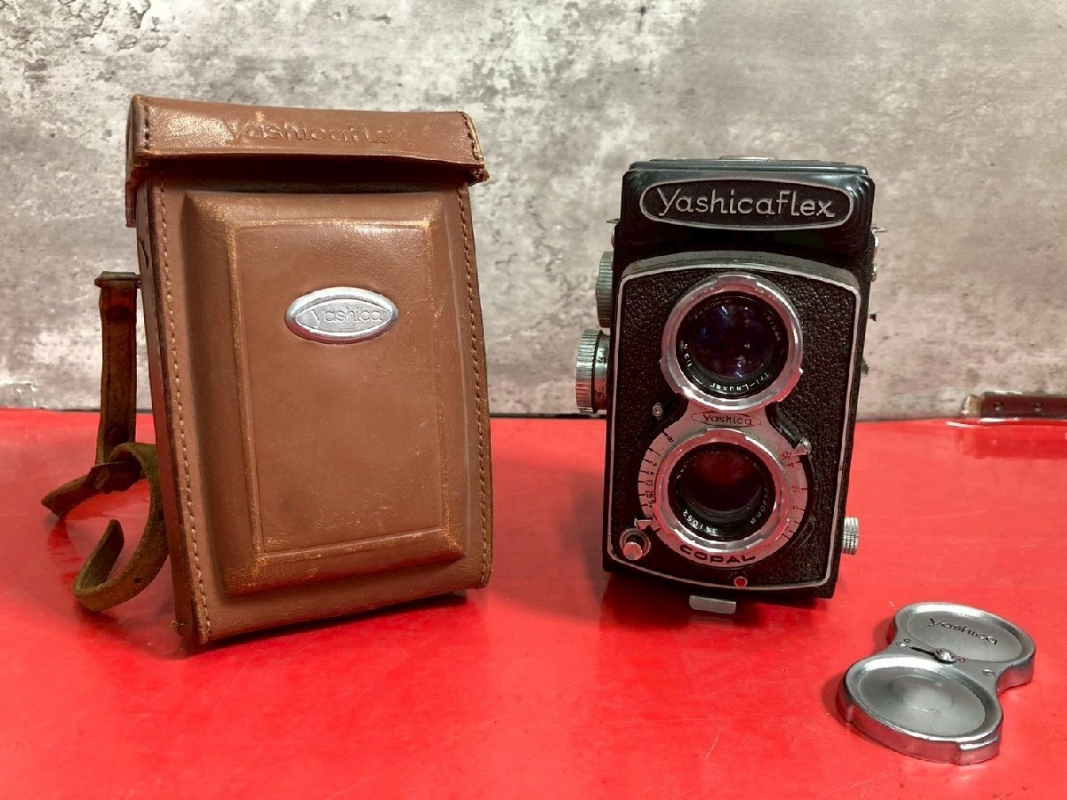 YASHICA　ヤシカ　Yashicaflex　ヤシカフレックス　1:3.5 f=80㎜ 　二眼レフカメラ　ヴィンテージ　ケース付き　現状品