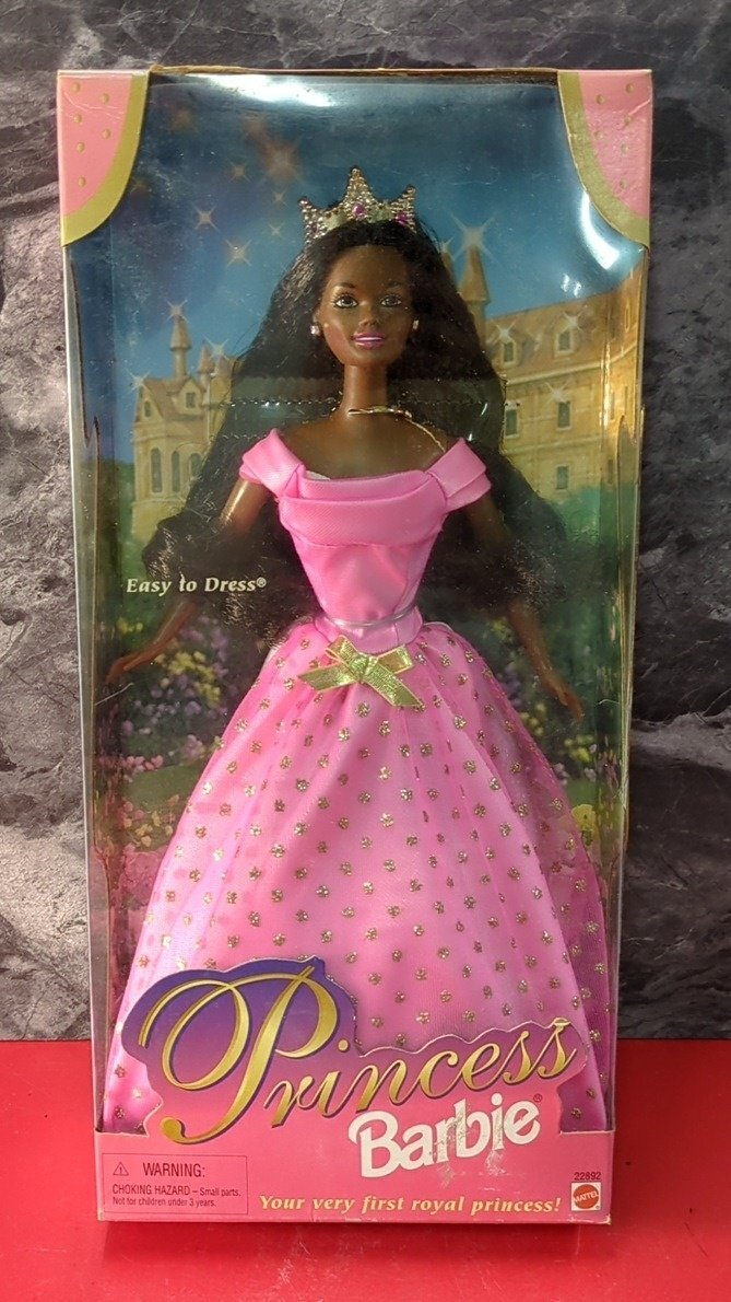 1円～　未使用　MATTEL　マテル　Princess Barbie　プリンセス　バービー　ピンクドレス　ファッションドール 　着せ替え人形