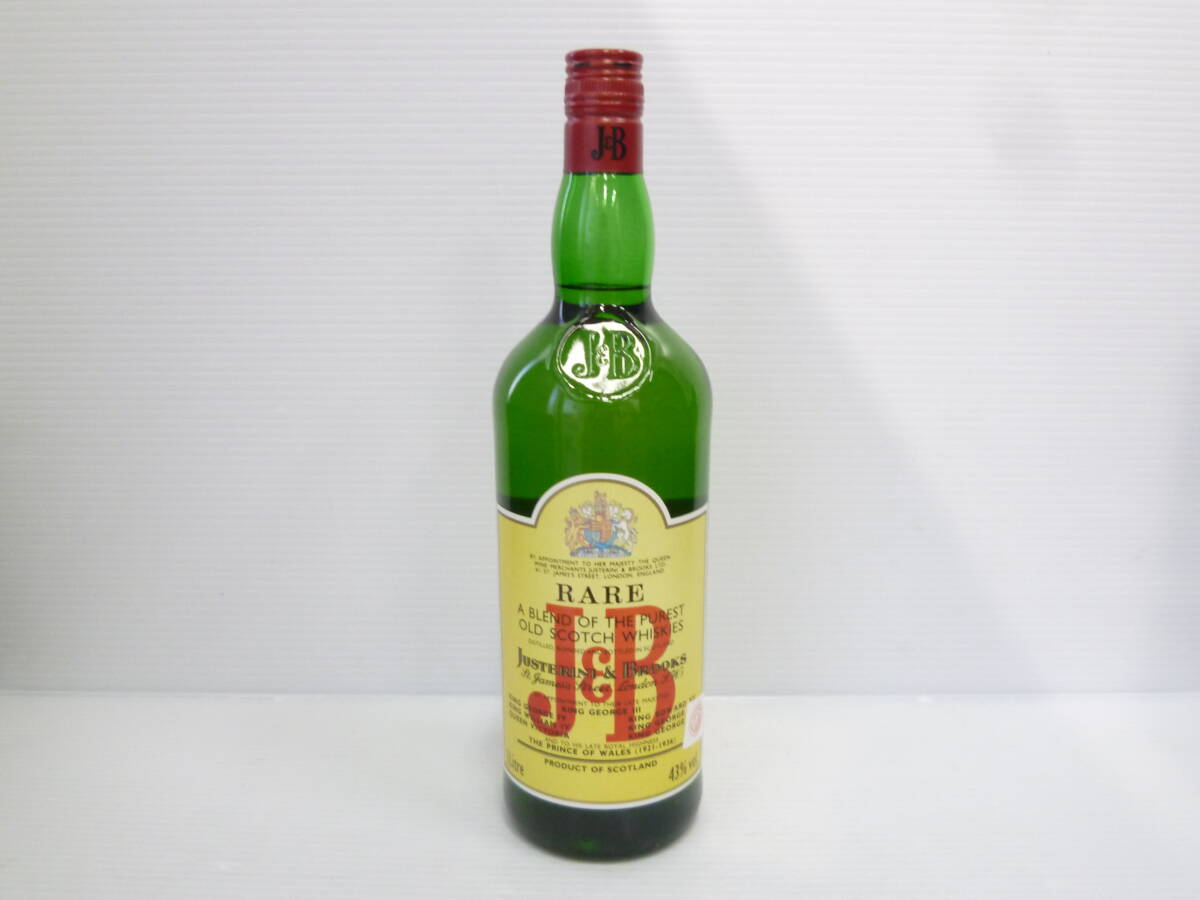 75130◆古酒/未開栓 JUSTERINI & BROOKS/ジャステリーニ＆ブルックス レア スコッチウイスキー 43% 1000ml/1L J&B RARE WHISKY◆