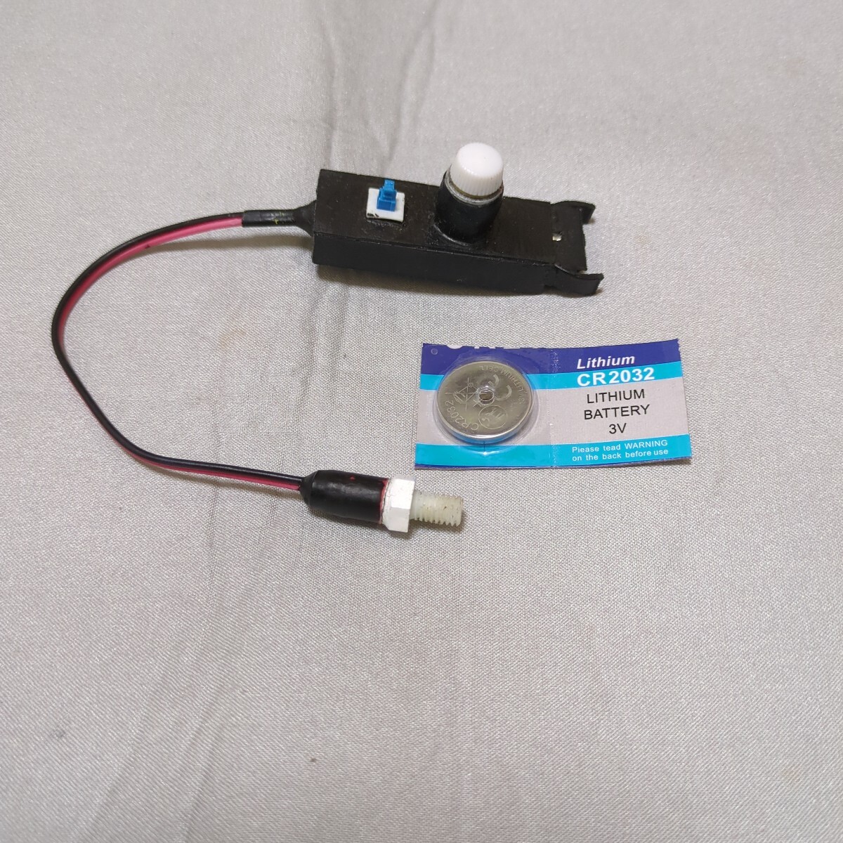 M6ネジ加工　スイッチ、ボリューム付き LEDライト 暗視野、明視野照明 自作品