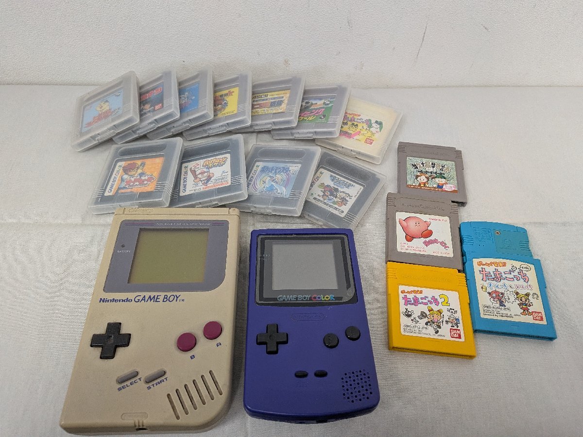 【ジャンク】ゲームボーイ・カラー本体　ソフトセット　ポケモン青・銀etc CGB-001 DMG-01 Nintendo キングラム[fnk]