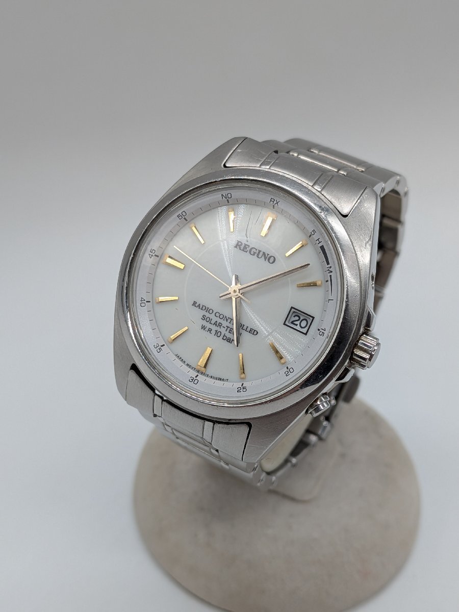 シチズン　レグノ CITIZEN　REGUNO 電波ソーラー　H415-S057515　白文字盤 キングラム[fnk]