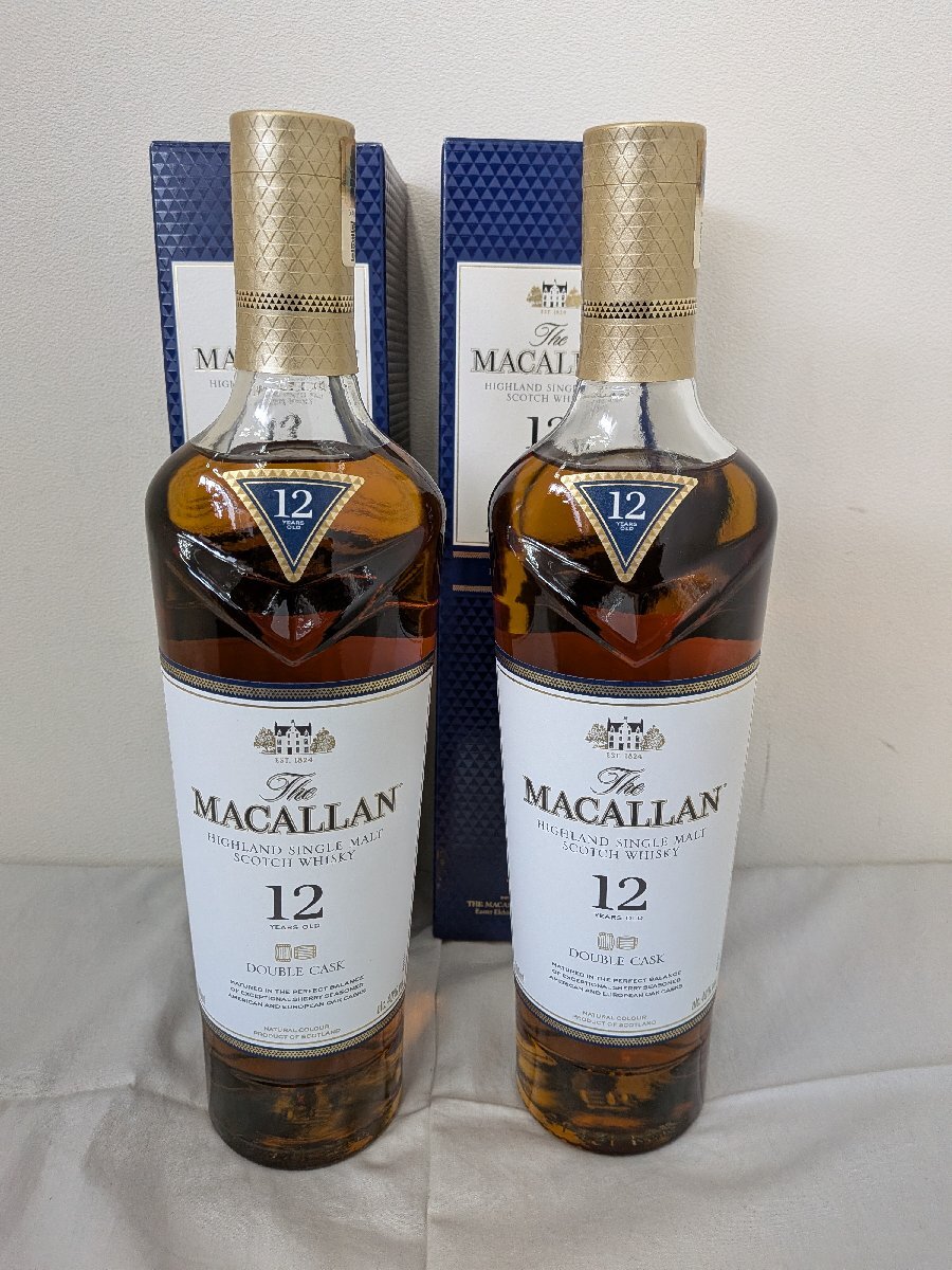 【未開栓】 The MACALLAN ザ・マッカラン12年 ダブルカスク2本セット スコッチウイスキー 700ml 40% キングラム[fnk]