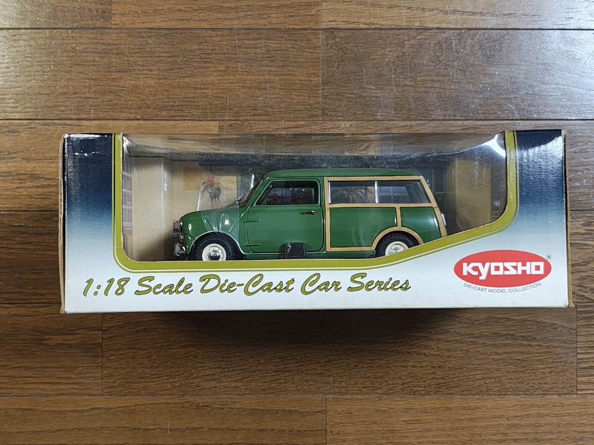 当時物 京商 1:18 SCALE Die-Cast Car Series MORRIS MINI TRAVELLER（GREEN）モーリス ミニ トラベラー（グリーン）デッドストック