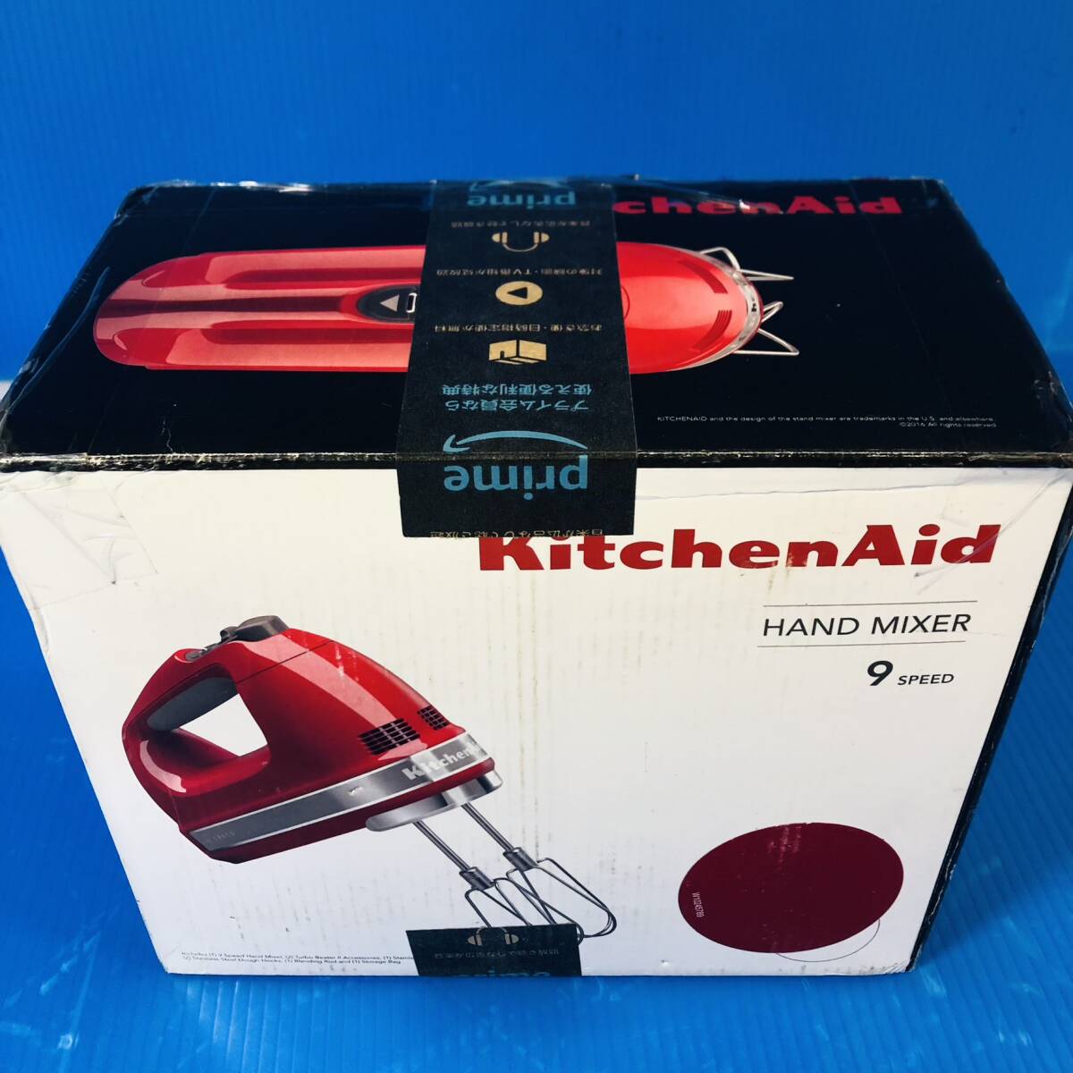 【未使用に近い】KitchenAid ハンドミキサー KHM928ER 9段階 レッド
