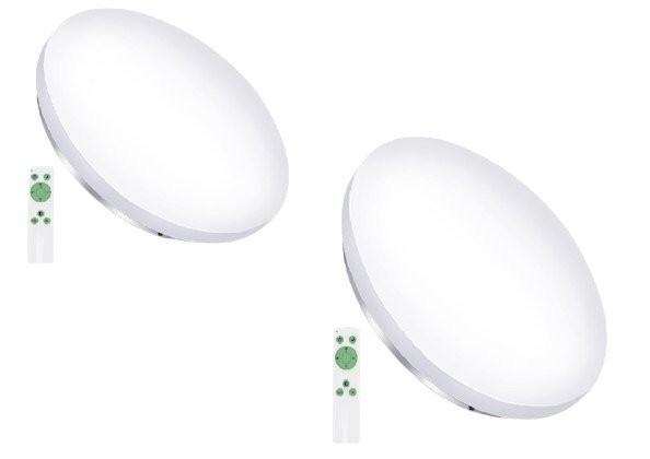 1円スタート YIHAI JP シーリングライト 2個セット 無段階調光調色 18W LED 4畳まで 昼白色 30分/60分タイマー 明るさメモリ機能 D05329/BP