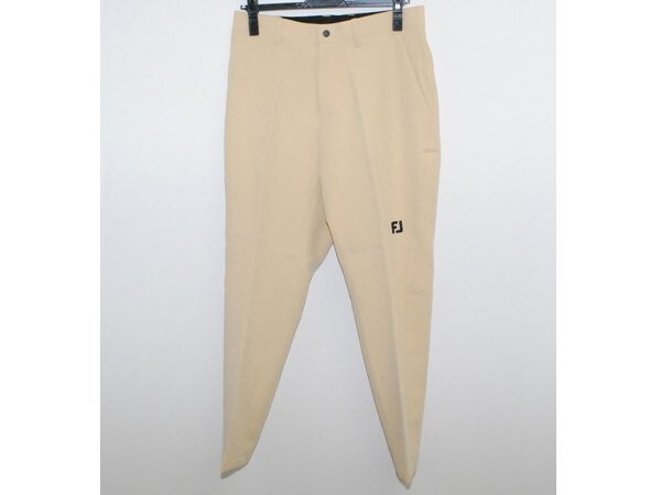 1円スタート FOOTJOY フットジョイ アンクルパンツ ゴルフウェア TWINSOF メンズ ストレッチ 撥水 肌触り良好 M FJ-F24-P03 ベージュ /GO