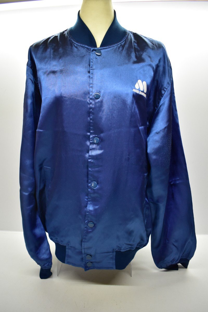 モスバーガー スタッフ用 ロゴ入り ナイロン ジャンパー フリーサイズ ブルー [MOS BURGER][モス][アウター][制服][非売品][店員][k1]2