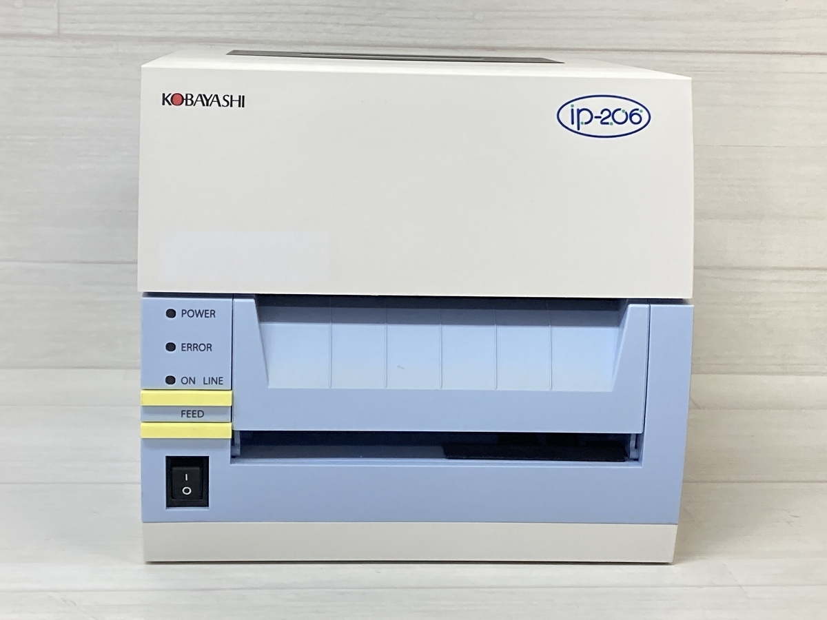 KOBAYASHI バーコード ラベル プリンター ip-206 ※変色・日焼けあり ※AC付属 ※通電確認のみ IP-①