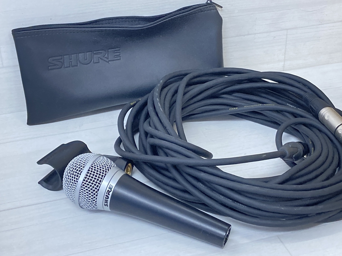 SHURE ダイナミックマイクロホン PG48 ※ケーブル・ポーチ付属 ※動作確認済み A'